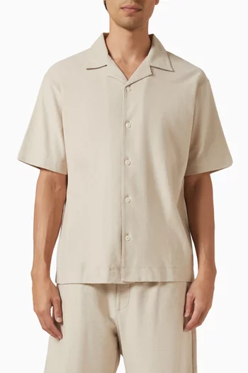 Short-sleeve Shirt in Cotton-terry