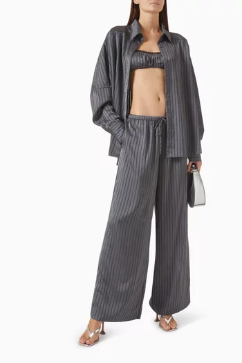 Aries Drawstring Pants in Satin