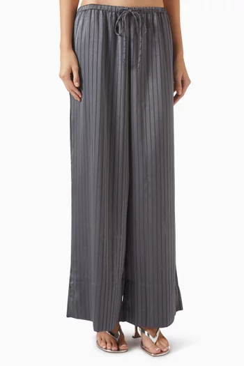 Aries Drawstring Pants in Satin