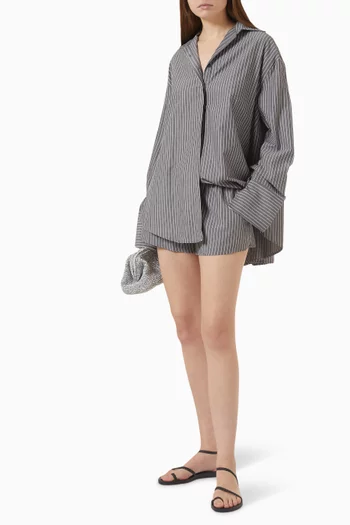 Isla Striped Shorts in Cotton-blend