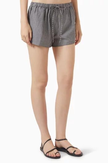 Isla Striped Shorts in Cotton-blend
