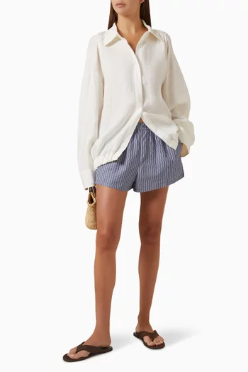 Maris Convertible Shirt in Linen