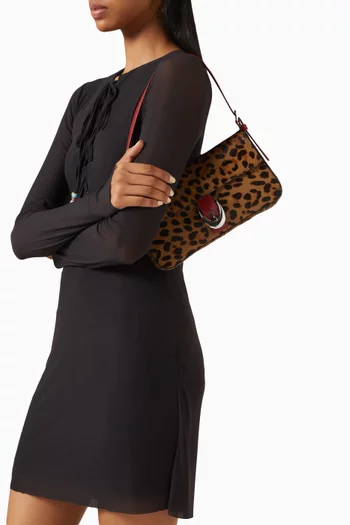 Harlow Leopard Shoulder Bag in Haircalf