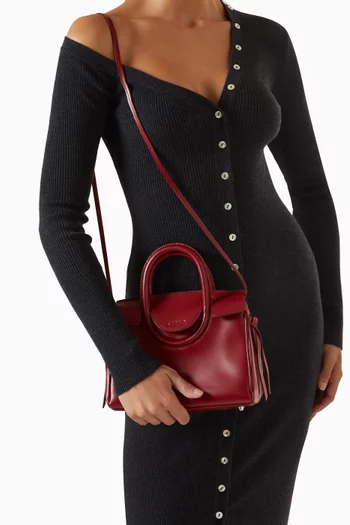 Mini Maude Carryall Tote Bag in Shiny Leather