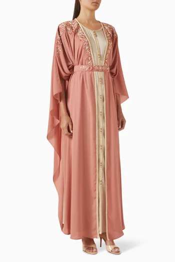 Bead-embellished Cape Dress