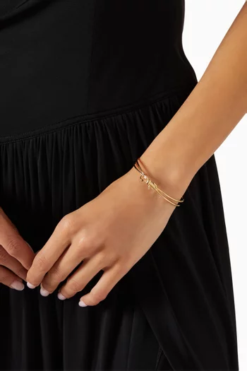 Fiocco Bow Bangle in Brass