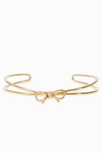 Fiocco Bow Bangle in Brass