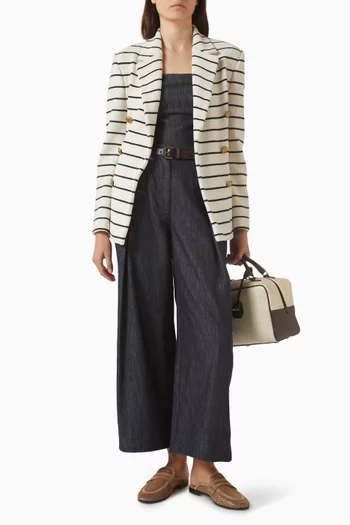 Striped Blazer in Knit