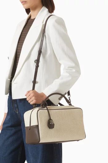 Explorer Boston Bag in Raffia