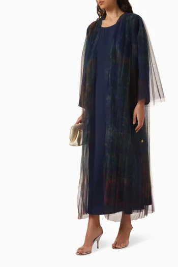 Long-sleeve Abaya in Tulle