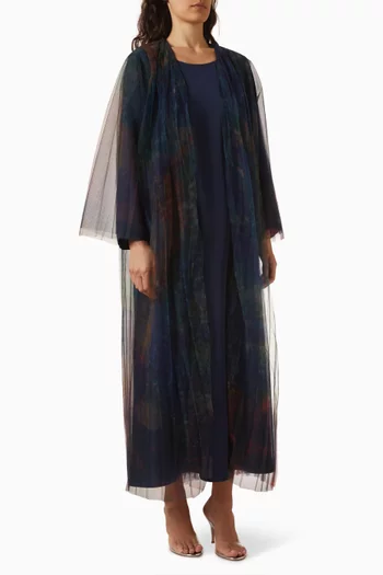 Long-sleeve Abaya in Tulle