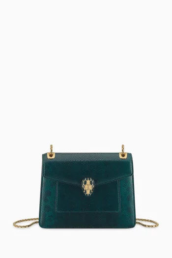 Serpenti Day-to-night Shoulder Bag in Karung Leather