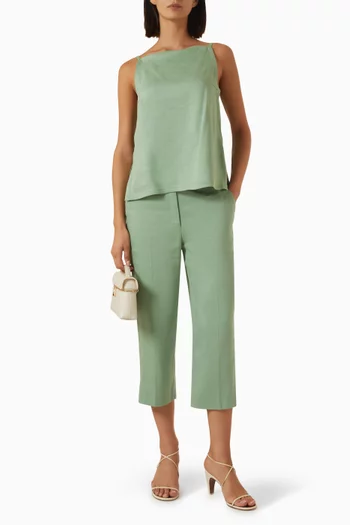 Capri Pants in Linen-viscose