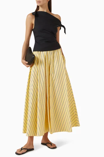 Milano Maxi Skirt in Stretch Cotton