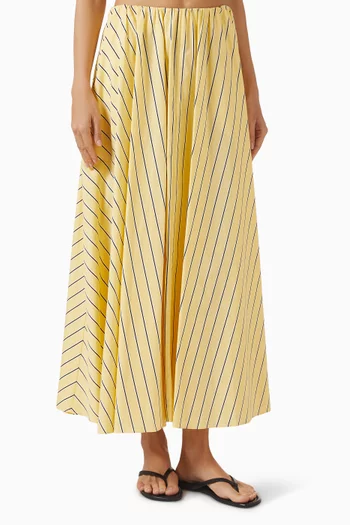 Milano Maxi Skirt in Stretch Cotton