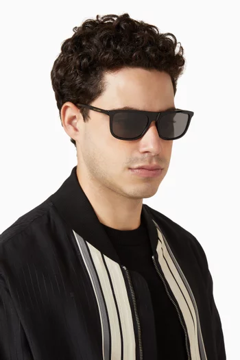 Square Frame Sunglasses in Acetate