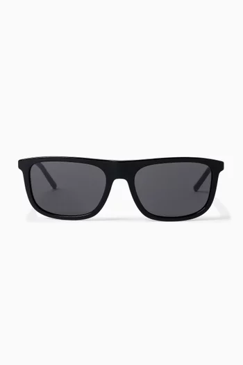 Square Frame Sunglasses in Acetate