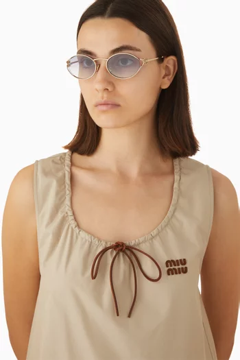Oval Sunglasses in Metal