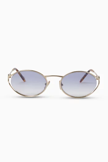 Oval Sunglasses in Metal
