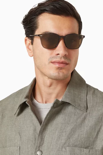 Laedin Square Frame Sunglasses in Acetate