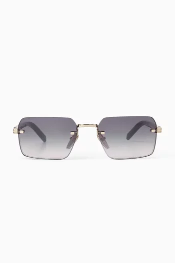 Rectangular Sunglasses in Metal