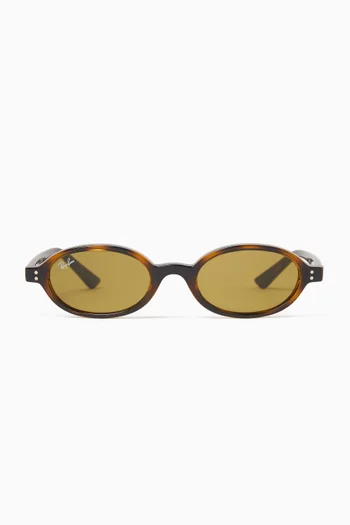 Khal Bio Based Oval Sunglasses in Acetate