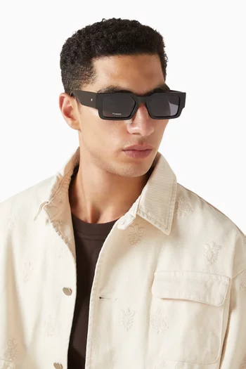 Contemplation Rectangle Sunglasses in Ecozen