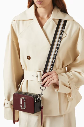 The Colorblock Chain Snapshot Bag in Saffiano Leather