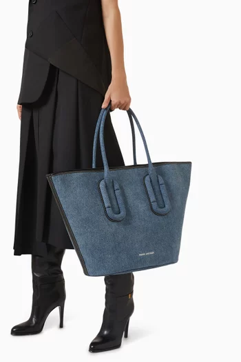 The Medium Tote Bag in Denim