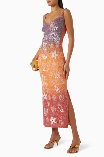 Glow Beaded Maxi Dress