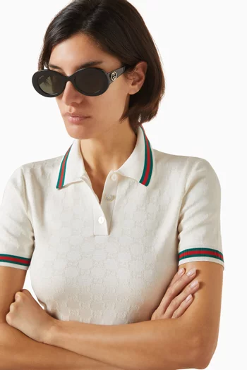 Oval Sunglasses in Acetate