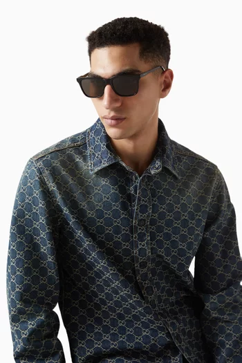 Square Frame Sunglasses in Recycled Acetate