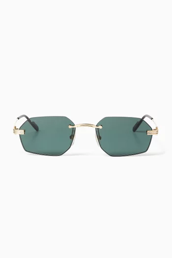Irregular Sunglasses in Metal