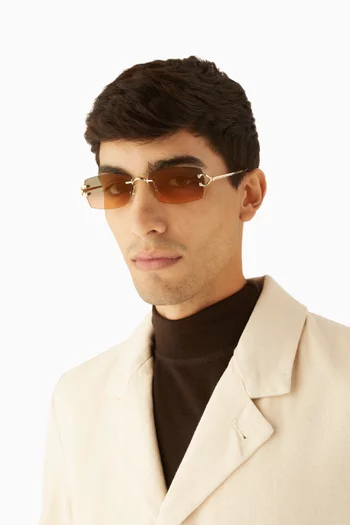 Rectangle Sunglasses in Metal