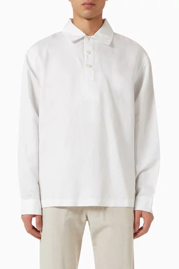 Polo Overshirt in Tencel-blend