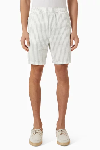 Seersucker Shorts in Organic-cotton