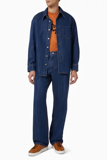 Lurex Shirt in Denim