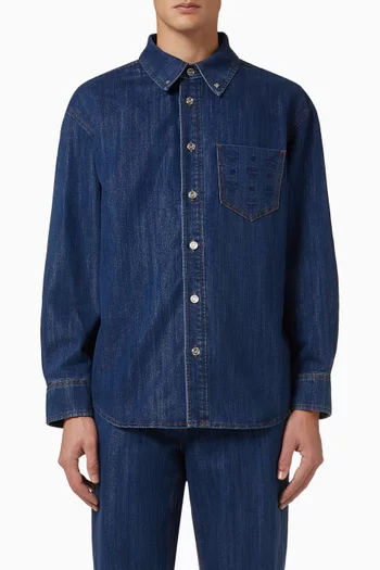 Lurex Shirt in Denim