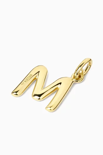 حلية جالاكتيك بحرف "M" مرصعة بالماس ذهب عيار 18