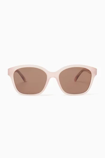 نظارة شمسية بإطار بتصميم عين قطة أسيتات