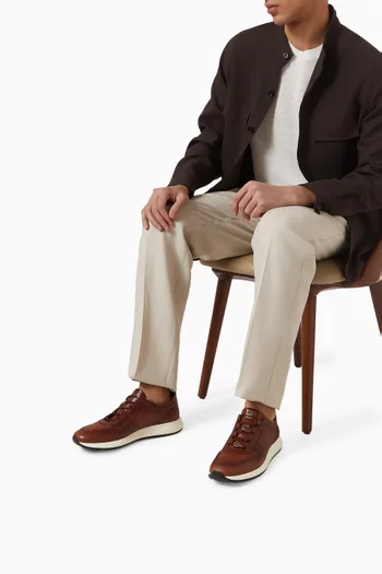 Red Dot Sneakers in Leather