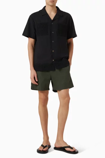 Inigo Crochet Shirt in Cotton-linen