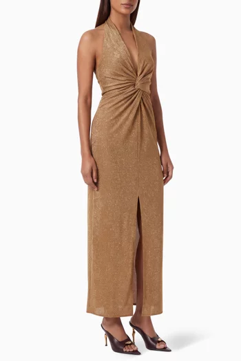 Eleonora Maxi Dress in Metallic Jersey