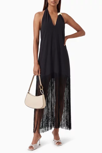 Emiliana Fringed Halter Dress