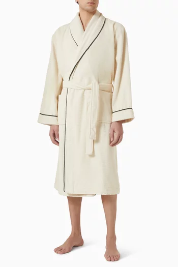 Shawl Collar Dressing Gown in Cotton