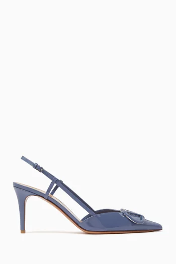 VLogo Signature 80 Slingback Pumps in Patent Leather