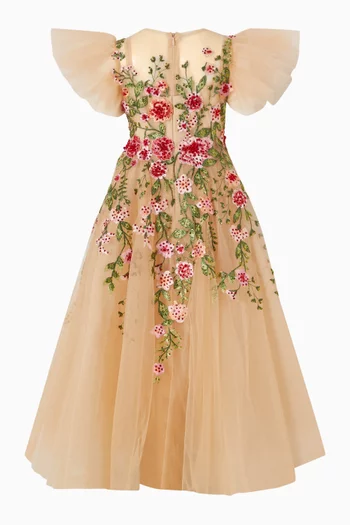 Gown in Embroidered Tulle