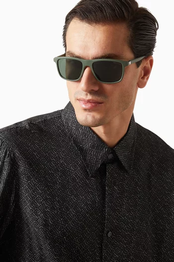 Rectangle Sunglasses in Acetate