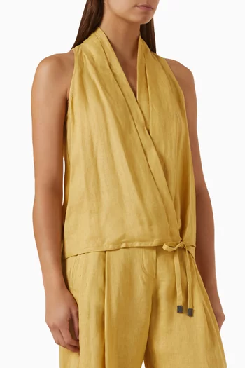 Linen Wrap Vest