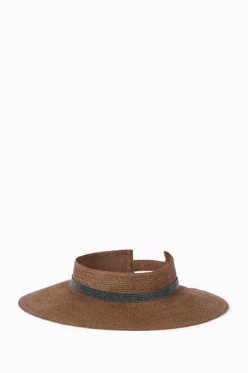 Band Visor Cap in Hemp